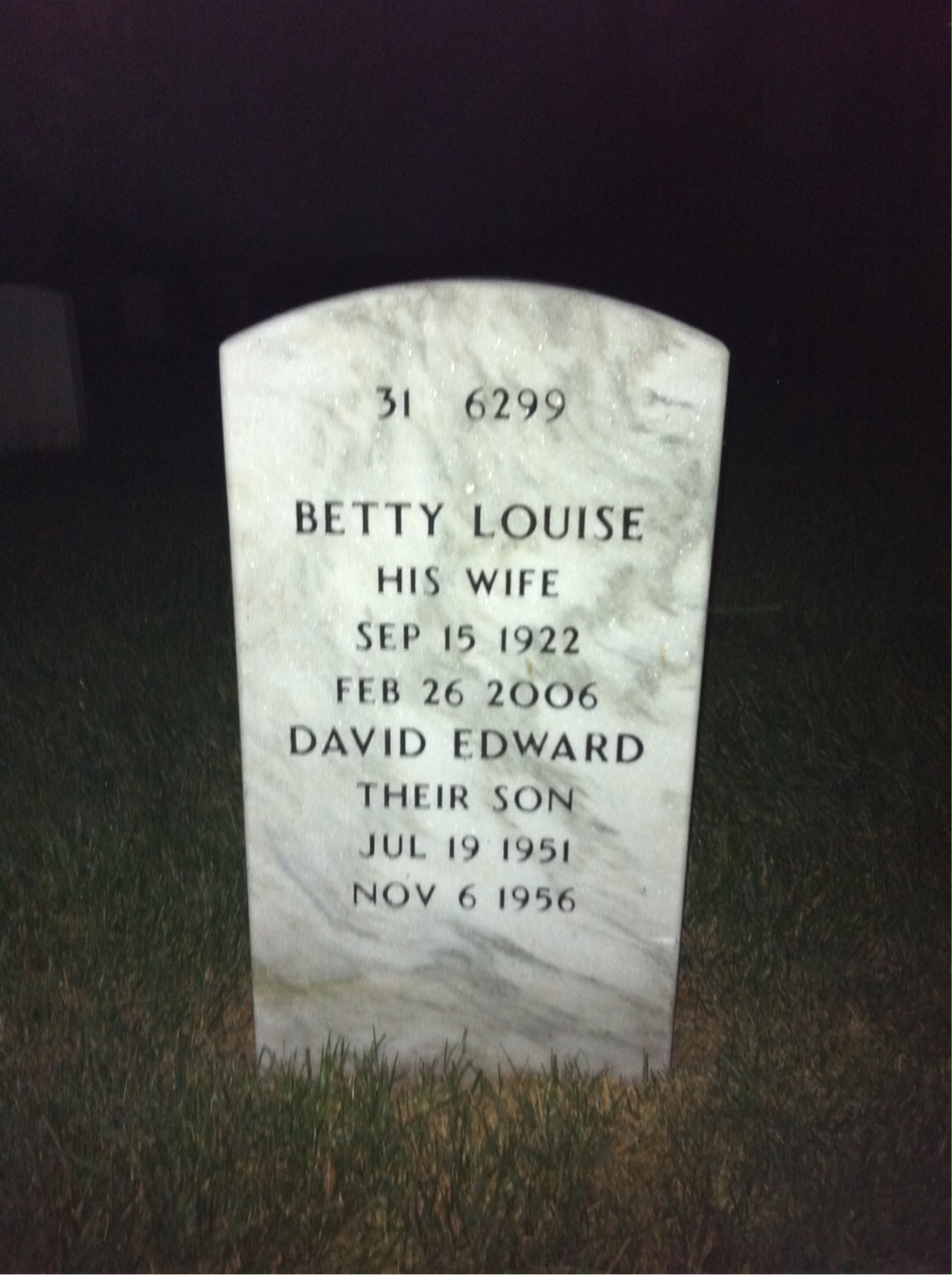Back of headstone — Joseph Bouman