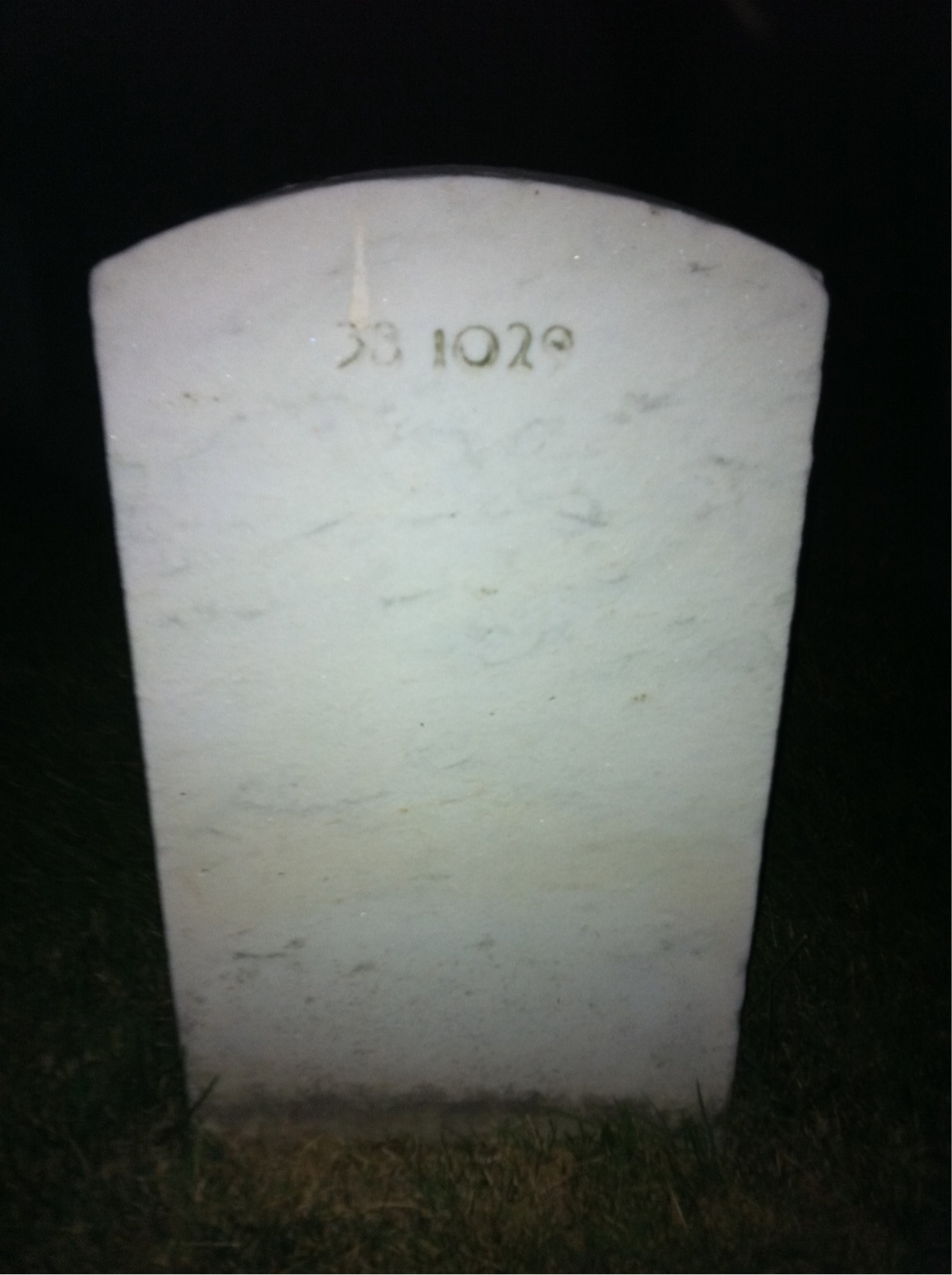 Back of headstone — John Barr