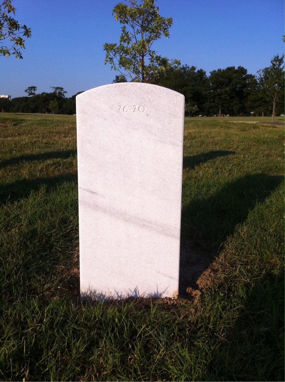 Back of headstone — Thomas Oakley Merritt