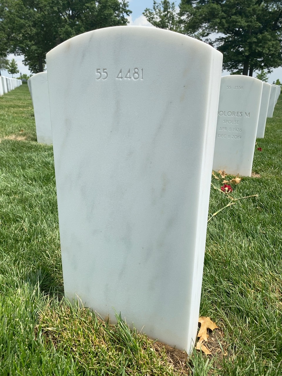 Back of headstone — William Edward Richardson