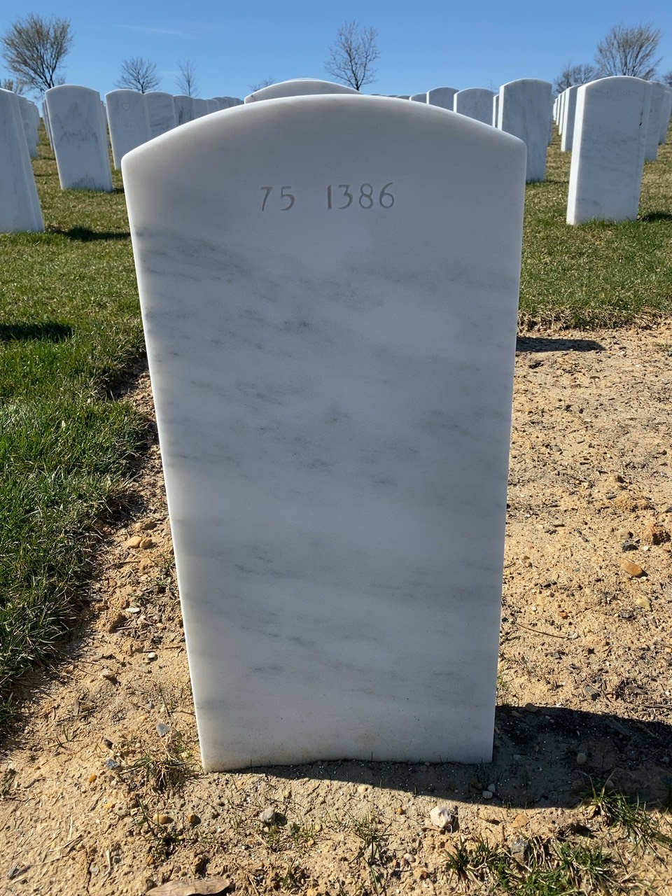 Back of headstone — Thomas Donald Bjers