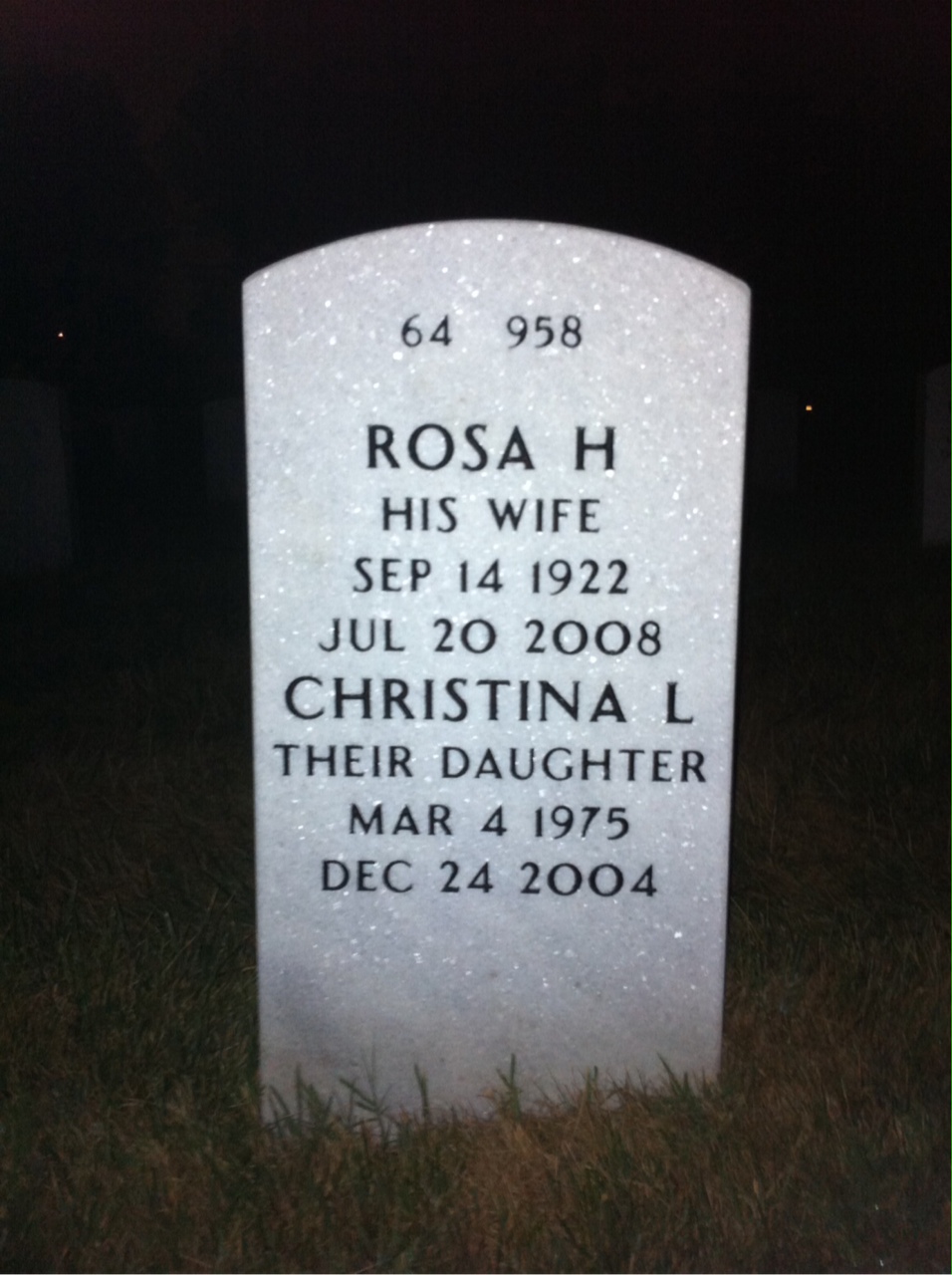 Back of headstone — Edward Hogan