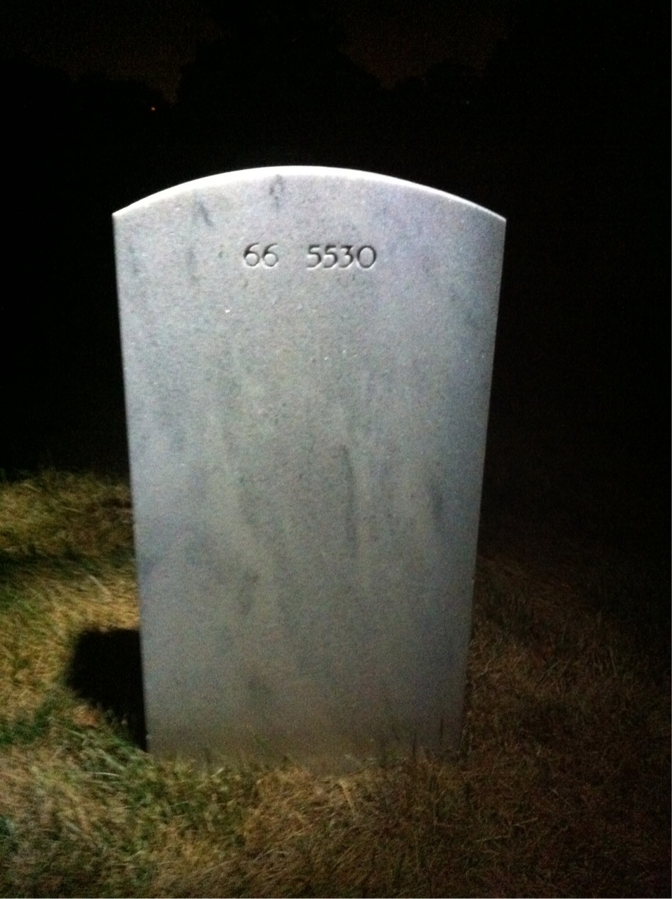 Back of headstone — Homer D Bernard