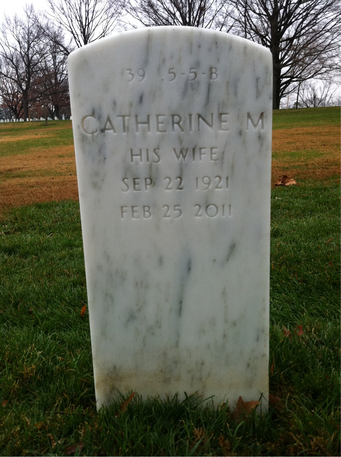 Back of headstone — Robert Moran