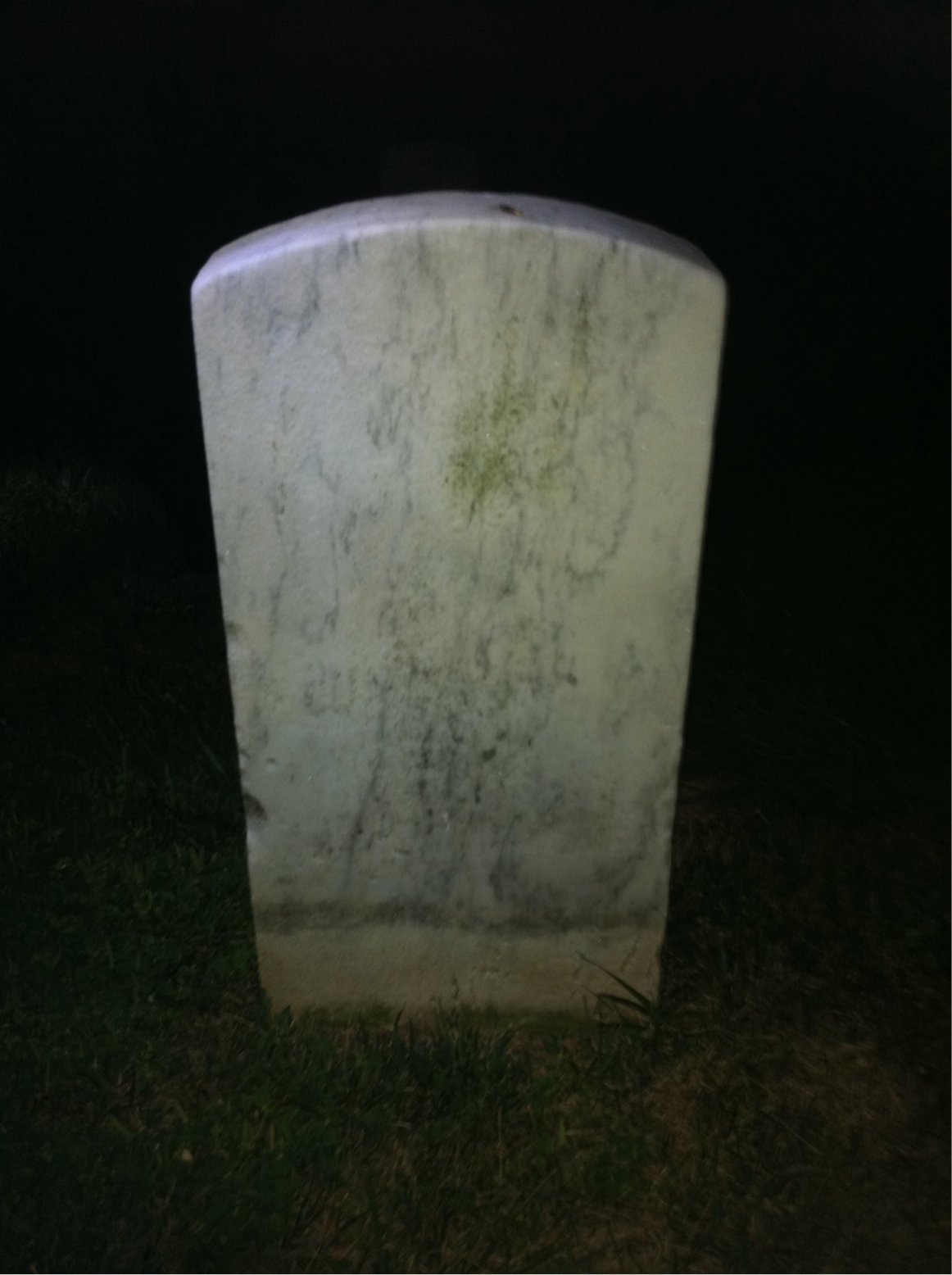 Back of headstone — William Bailey