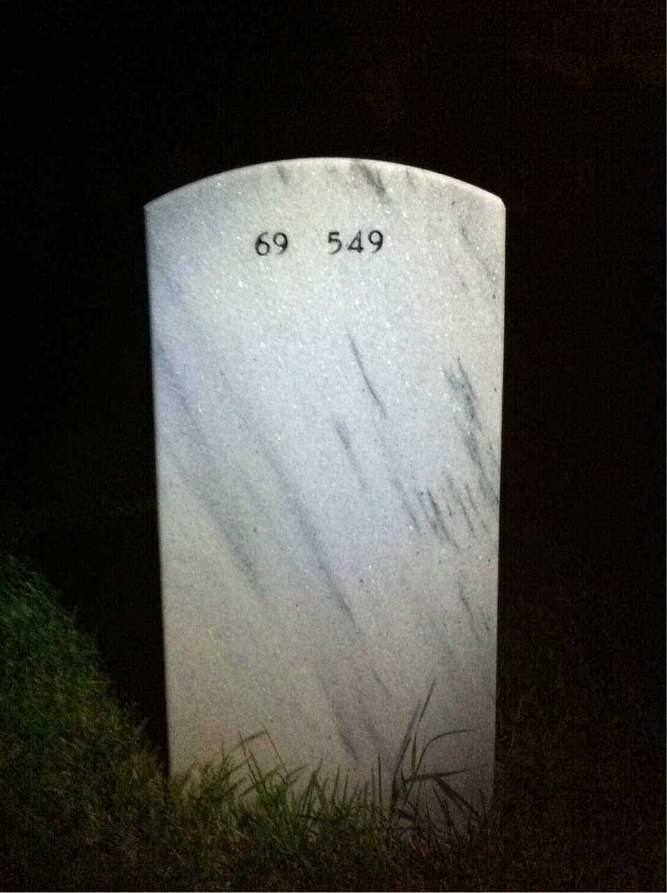 Back of headstone — William Gross