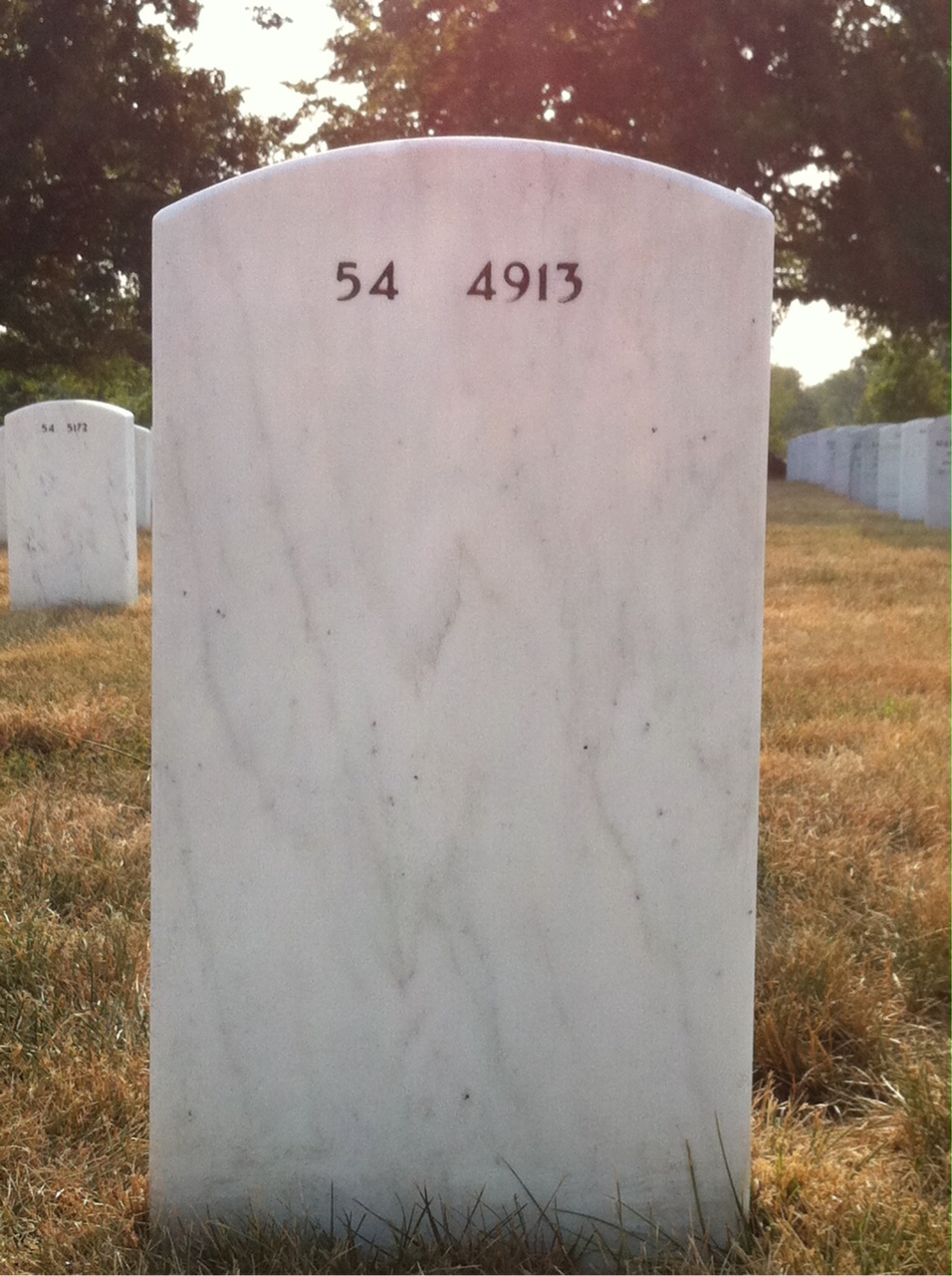 Back of headstone — Leo Foster