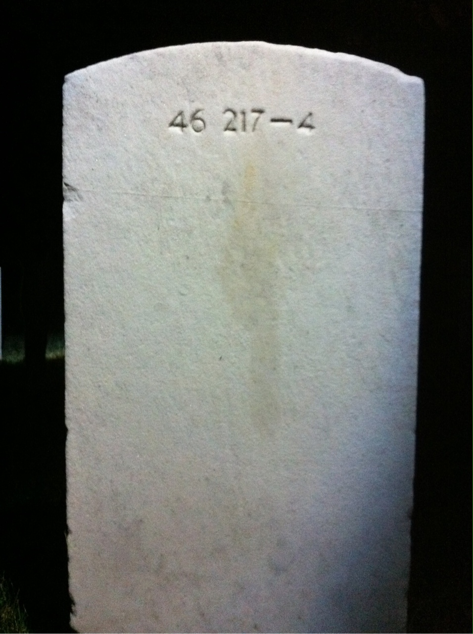 Back of headstone — William Norton Payne