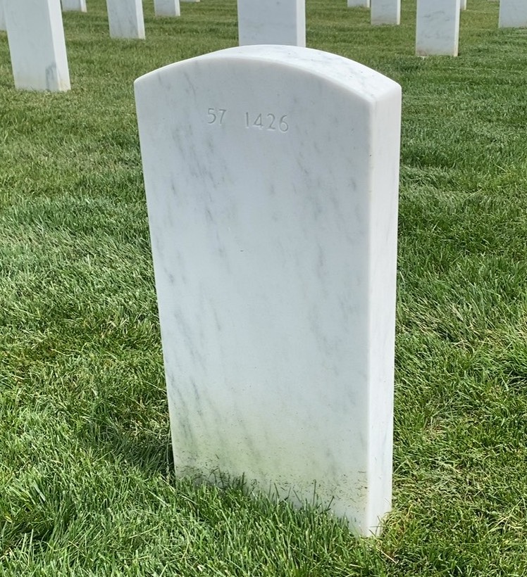 Back of headstone — Thomas Willis Chapman