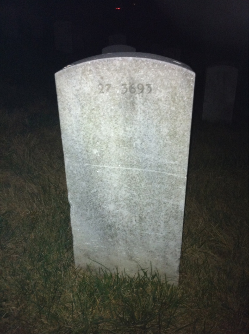 Back of headstone — James Montague