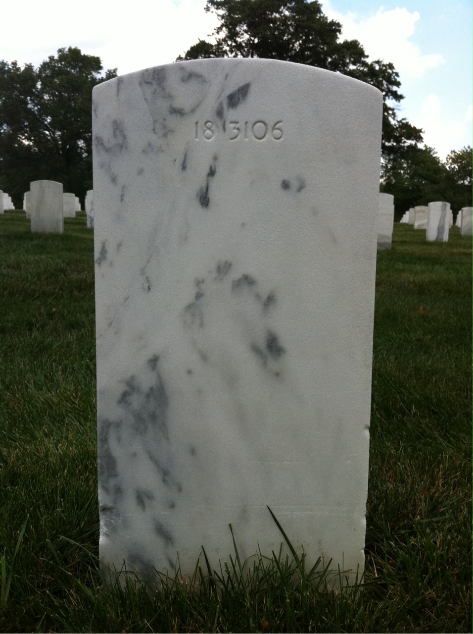 Back of headstone — Otto Bieri