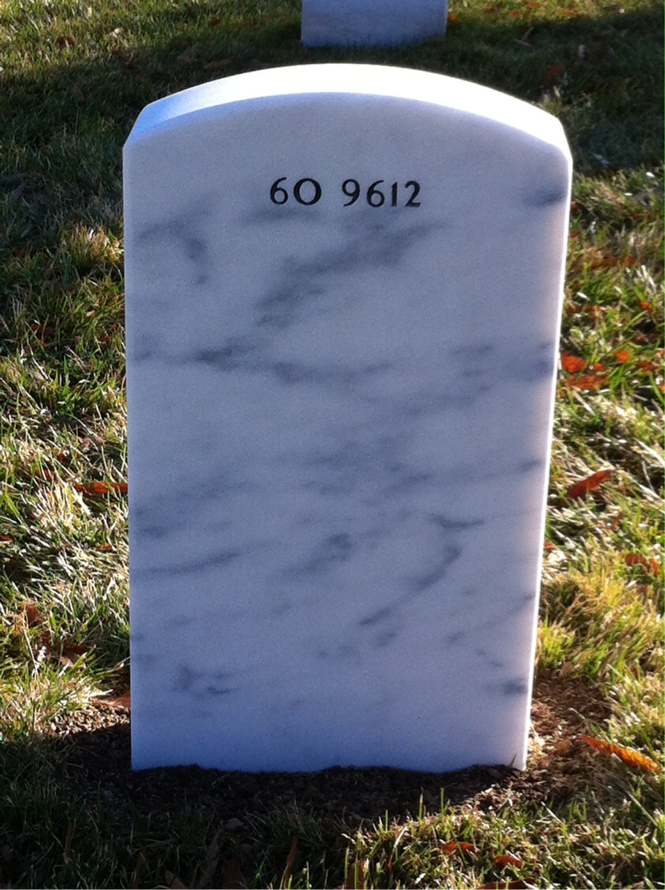 Back of headstone — Frank Adamski