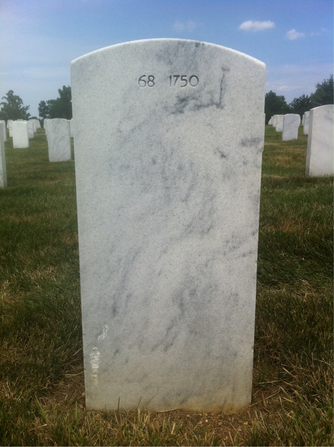 Back of headstone — Thomas Arthur Jarvie