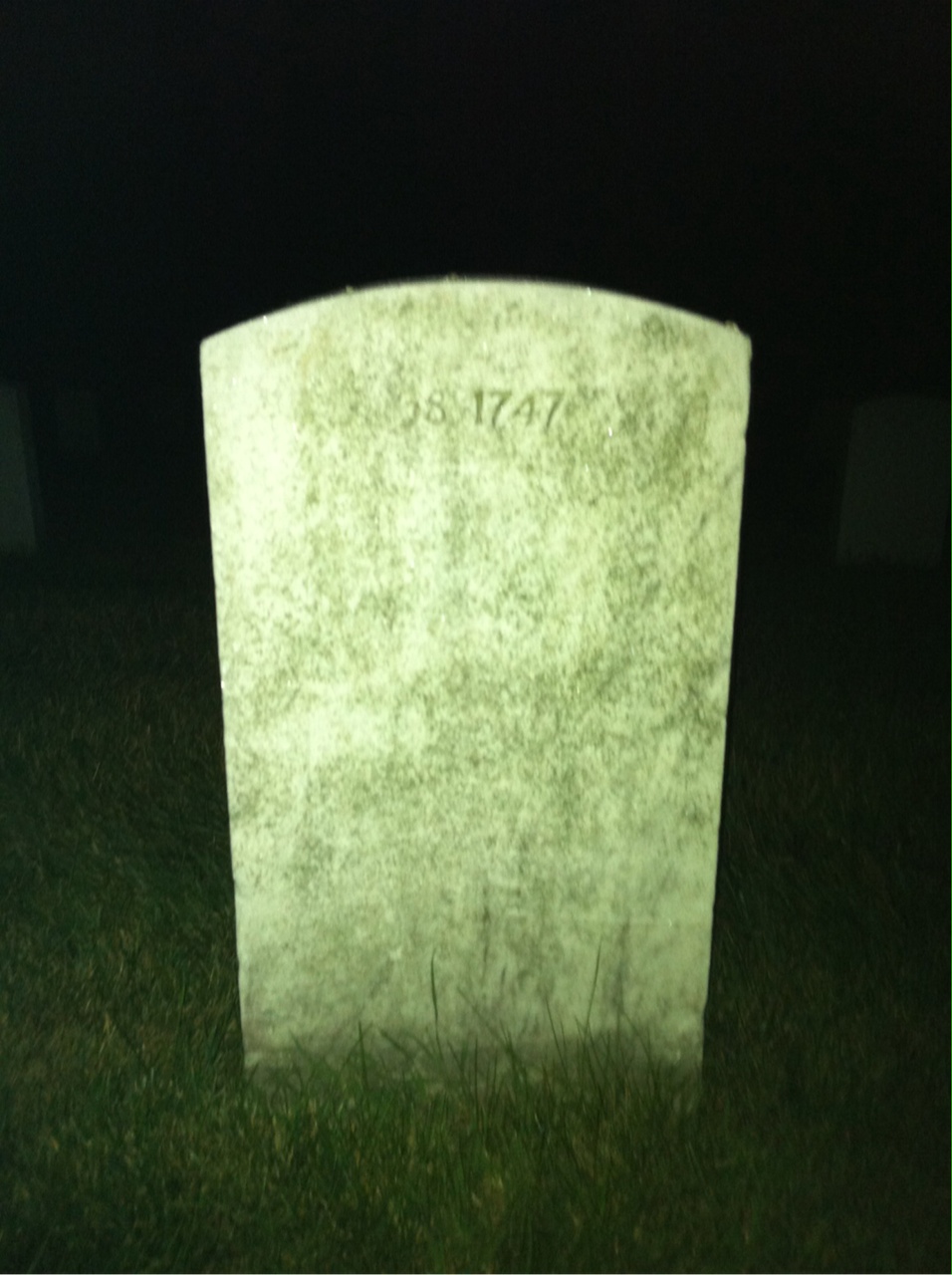 Back of headstone — Saxton Howard