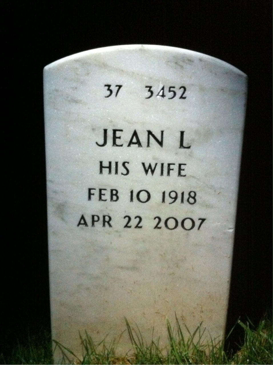 Back of headstone — Edward Martin