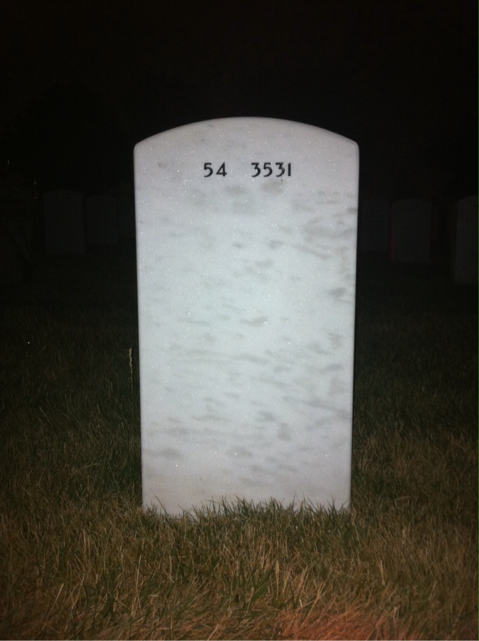 Back of headstone — George Chope