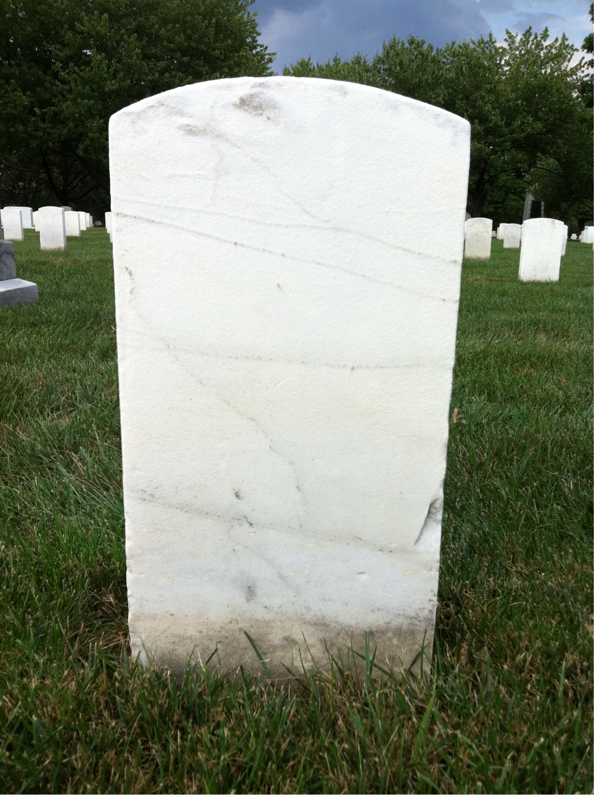 Back of headstone — Aaron Anshutz