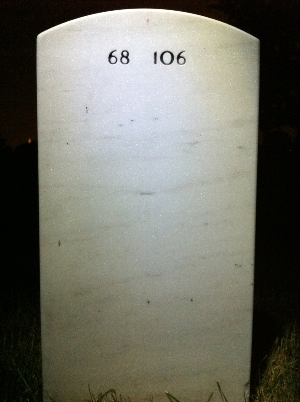 Back of headstone — Thomas Burnham
