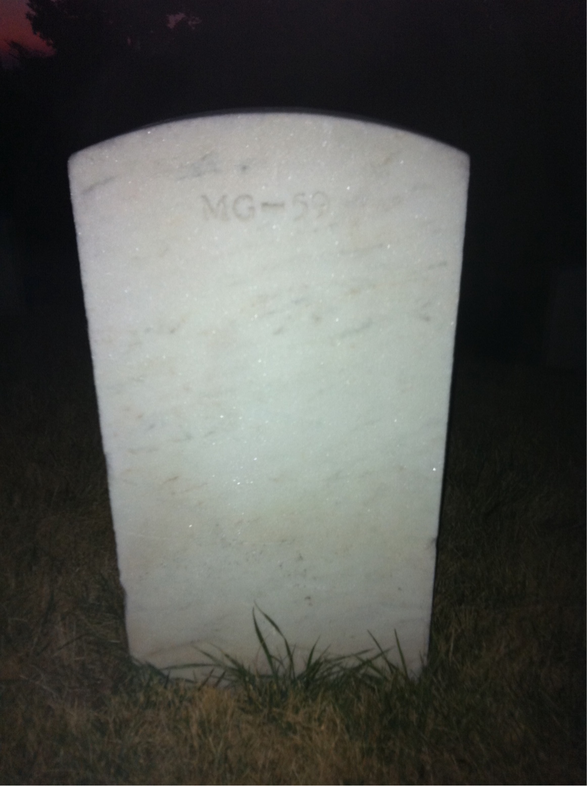Back of headstone — Frederick Ambrosia
