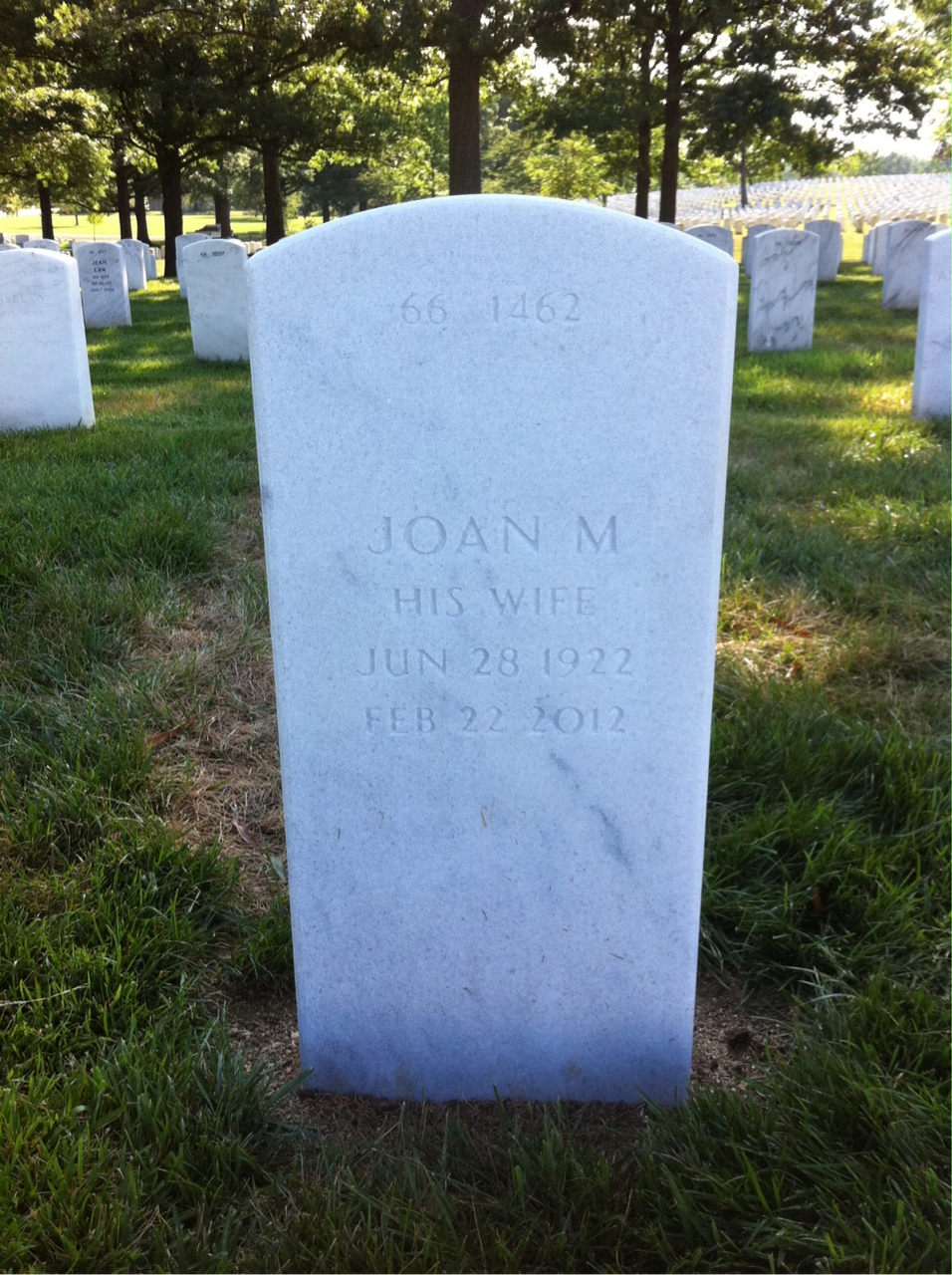 Back of headstone — John Portera
