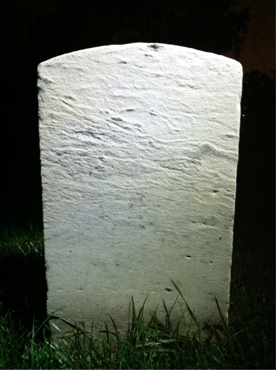 Back of headstone — John Moran