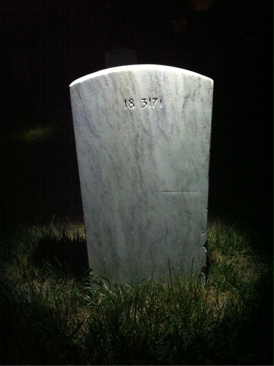 Back of headstone — John Mcneil