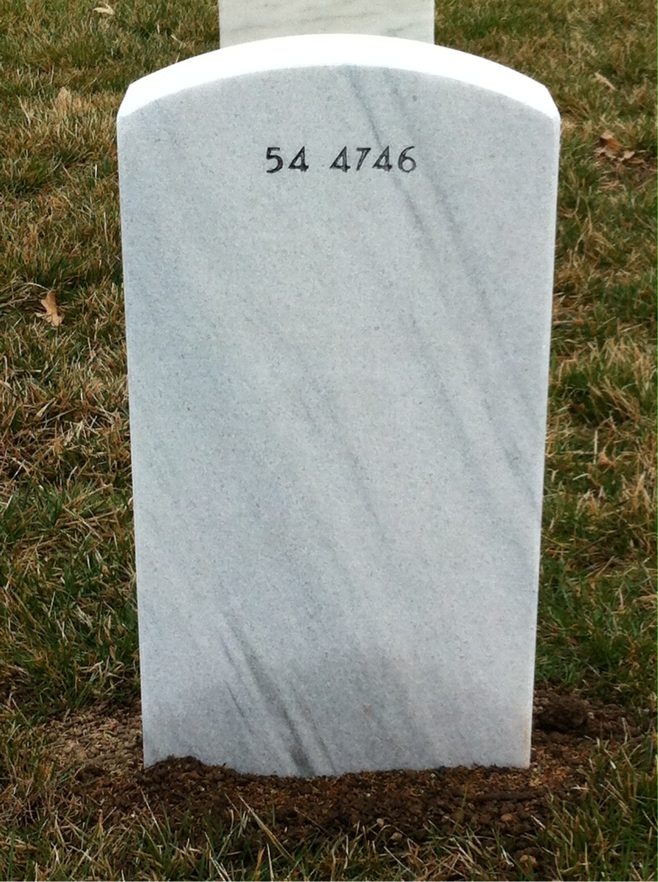 Back of headstone — Frederic Squires