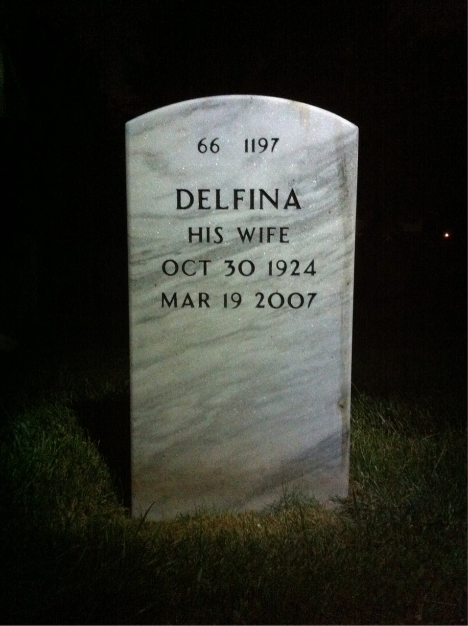 Back of headstone — Felipe Rios