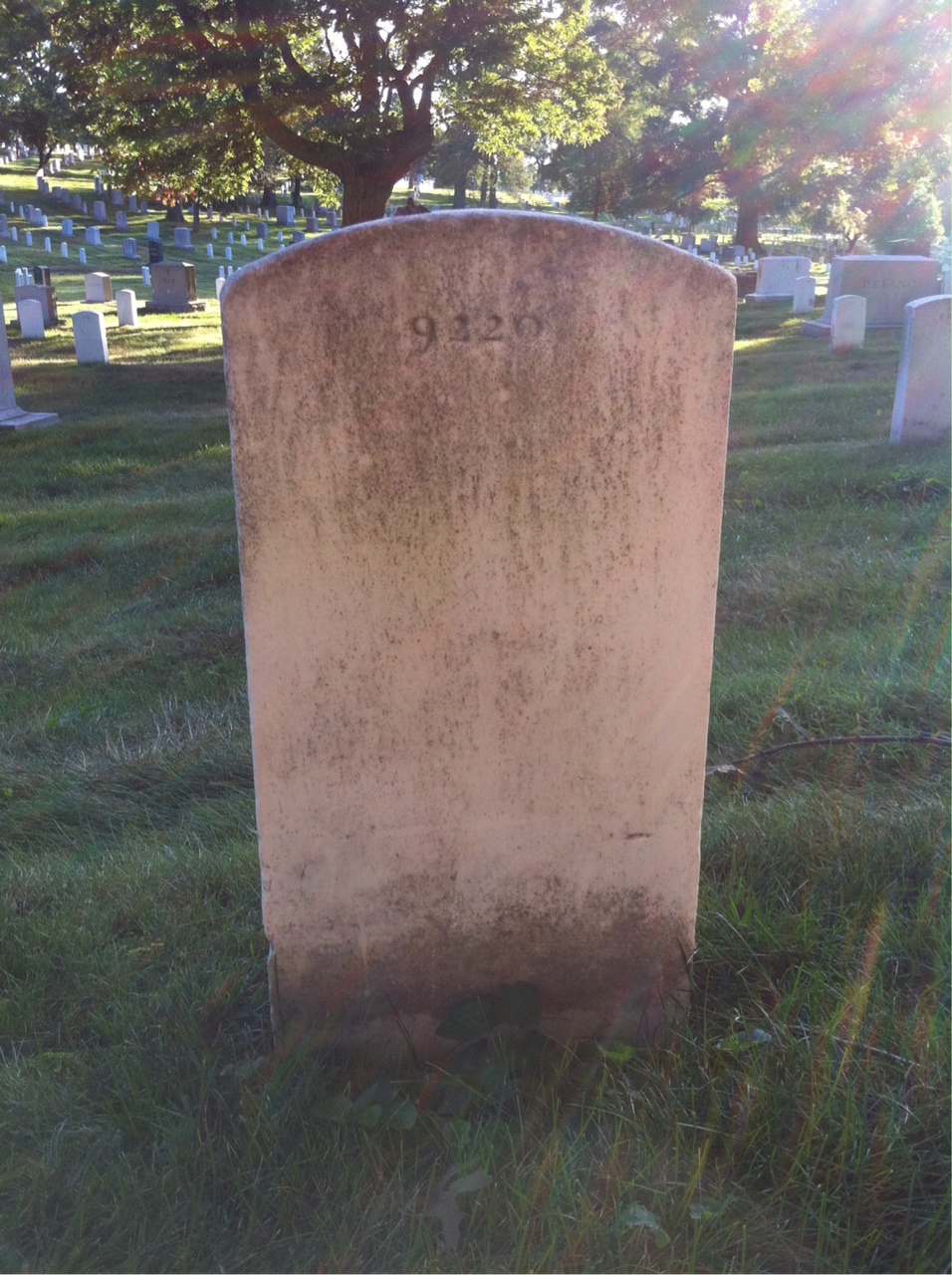 Back of headstone — Charles Moyer