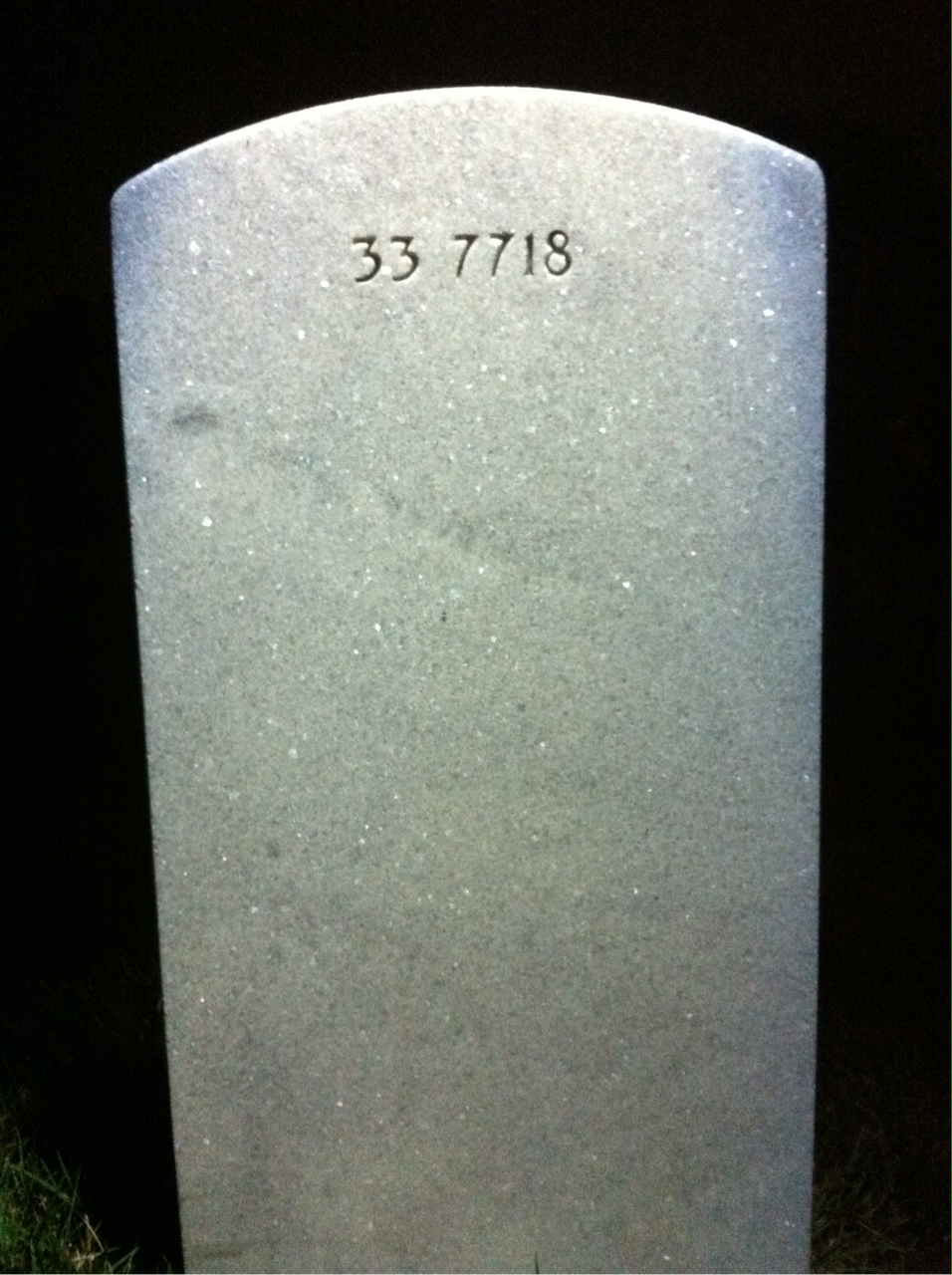 Back of headstone — Alma Moffett