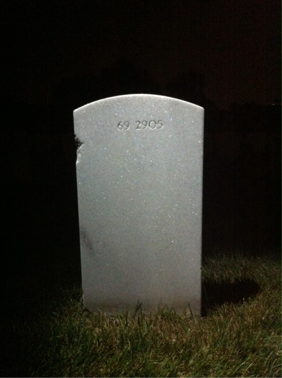 Back of headstone — Hobart Allen