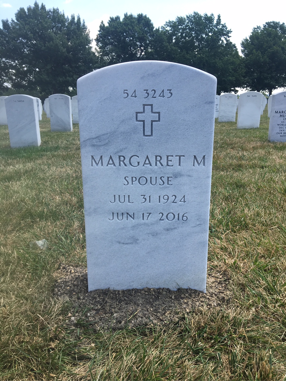 Back of headstone — Slover Covey