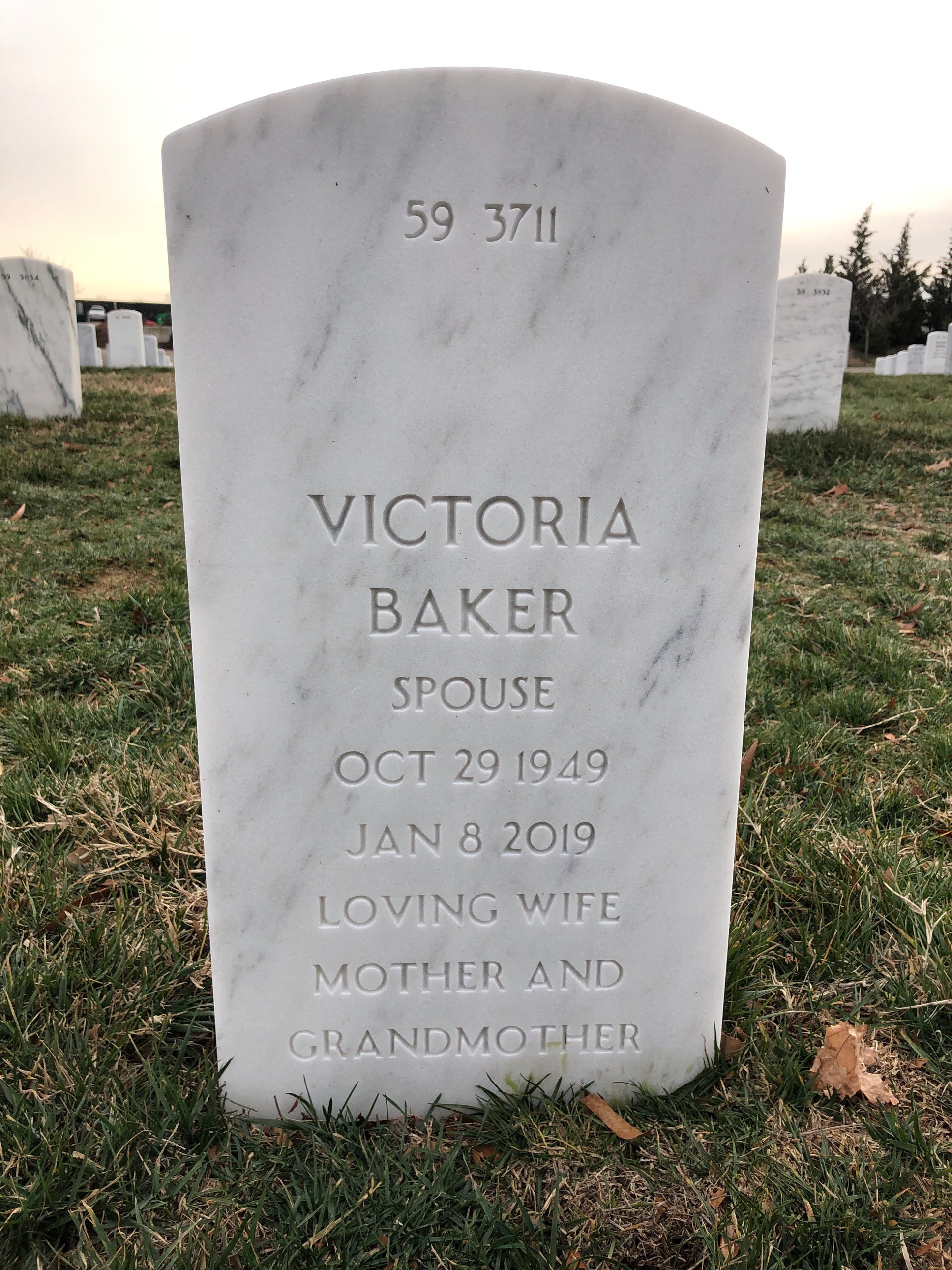 Back of headstone — Thomas Moss