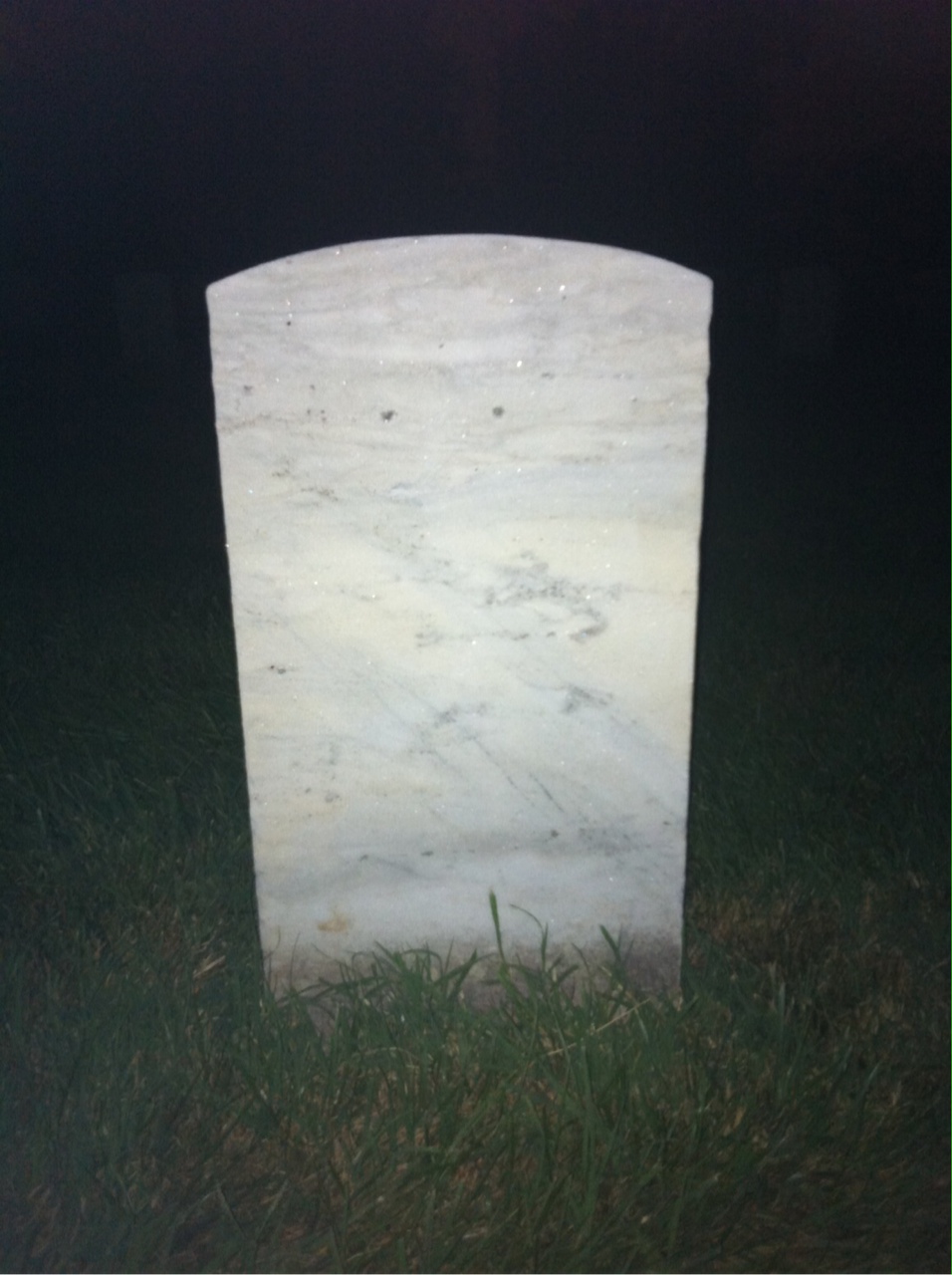 Back of headstone — Jennifer Middleton
