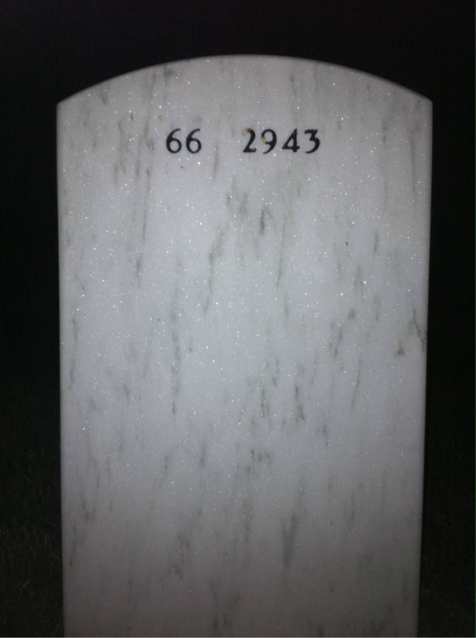 Back of headstone — Michael Benner