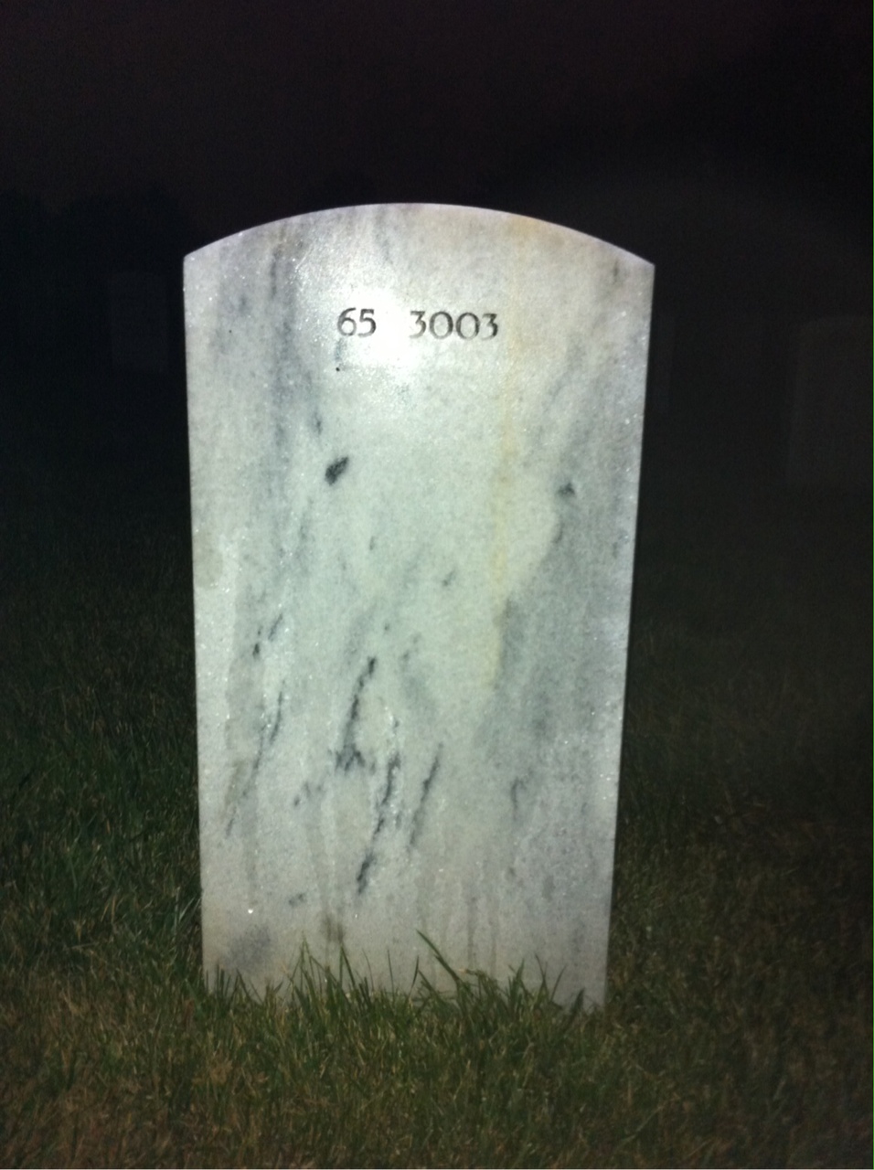 Back of headstone — James Moseley
