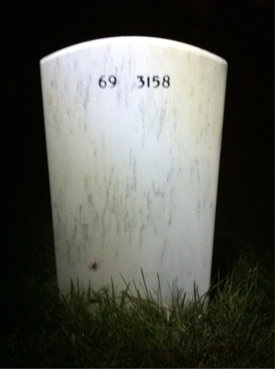 Back of headstone — Frederick Villafranca