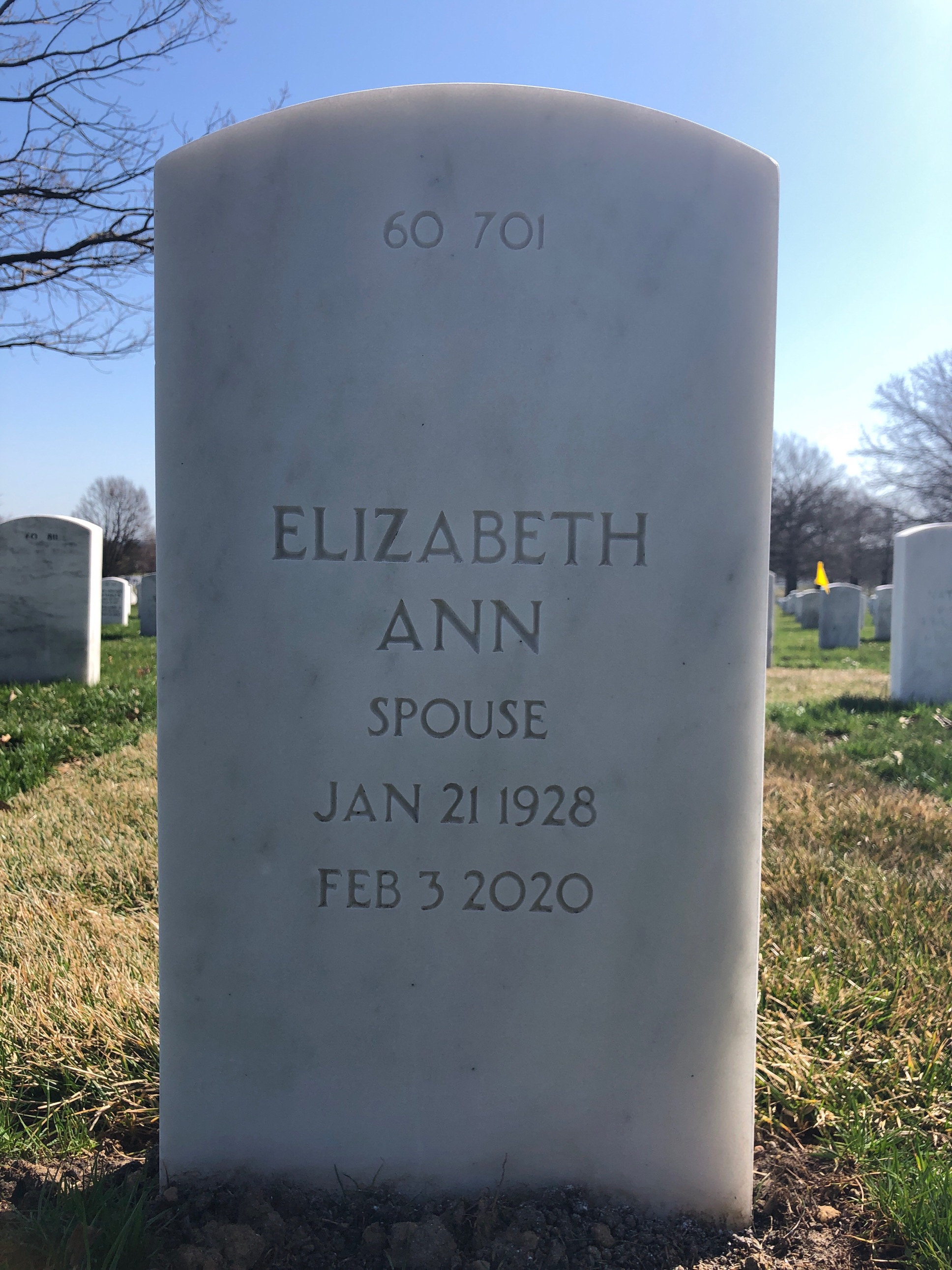 Back of headstone — William Price