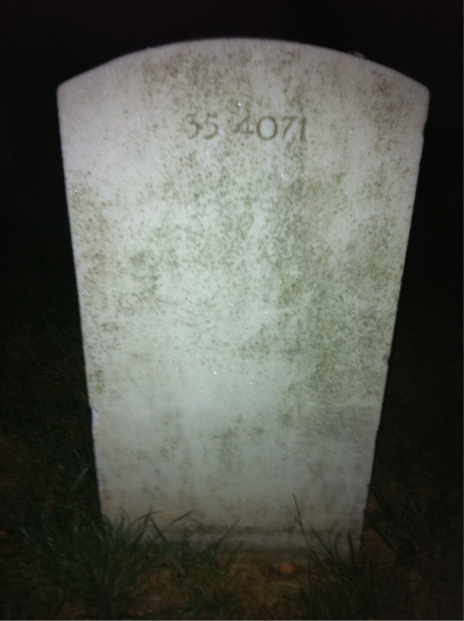 Back of headstone — Henry Adams