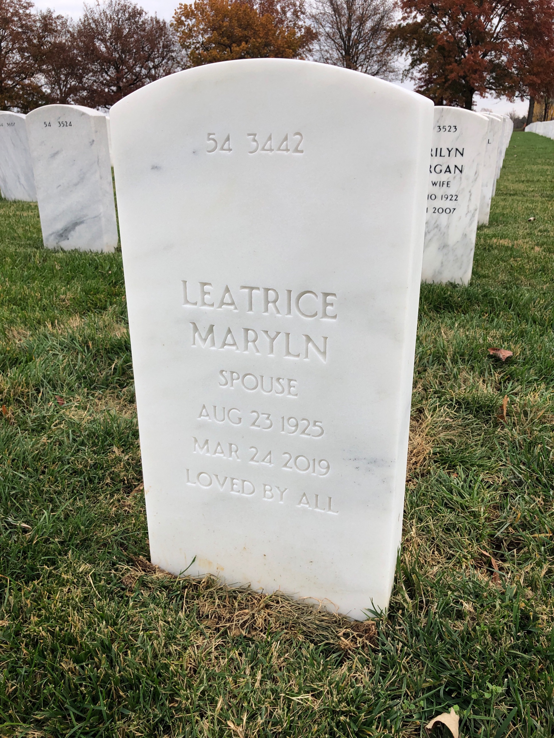 Back of headstone — William R Foley