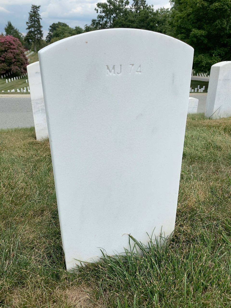 Back of headstone — Gayle Moe