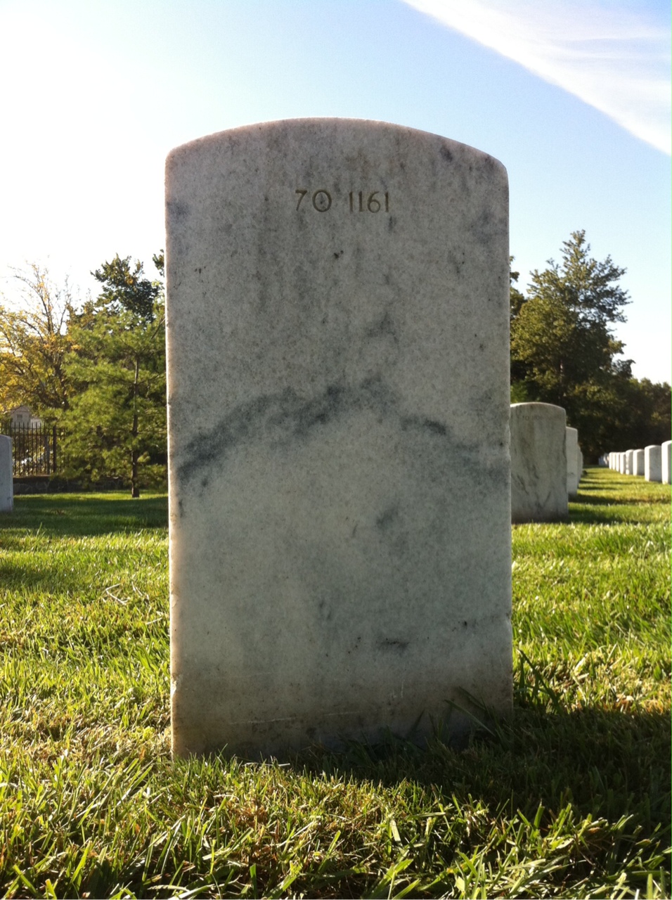 Back of headstone — Tyrone Edgar Ceo
