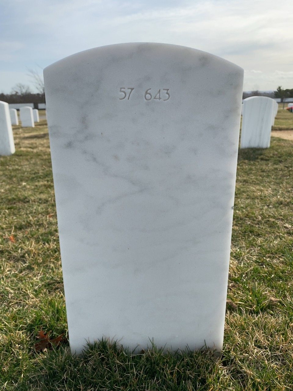 Back of headstone — Marlene Moll