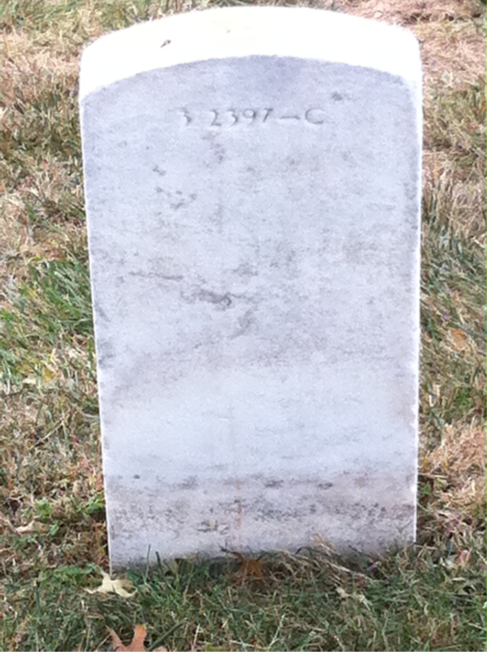 Back of headstone — Walter Abrams