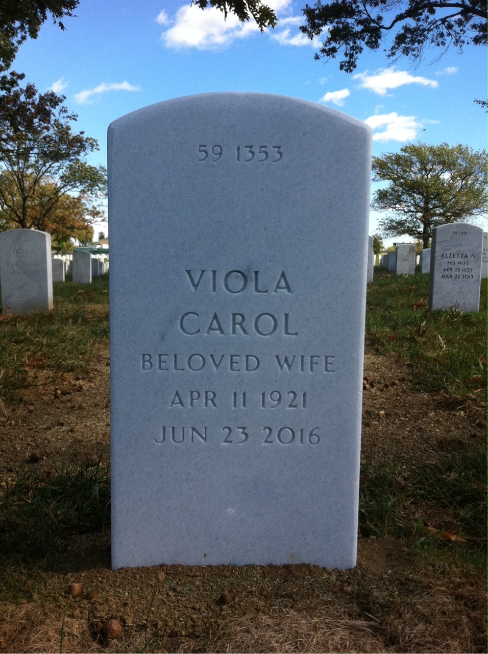 Back of headstone — Allen Almquist