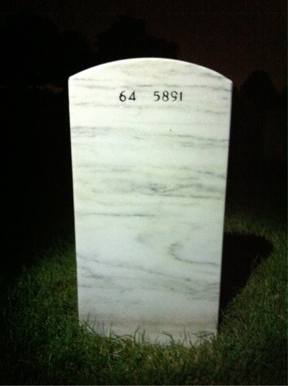 Back of headstone — Andrew Petro