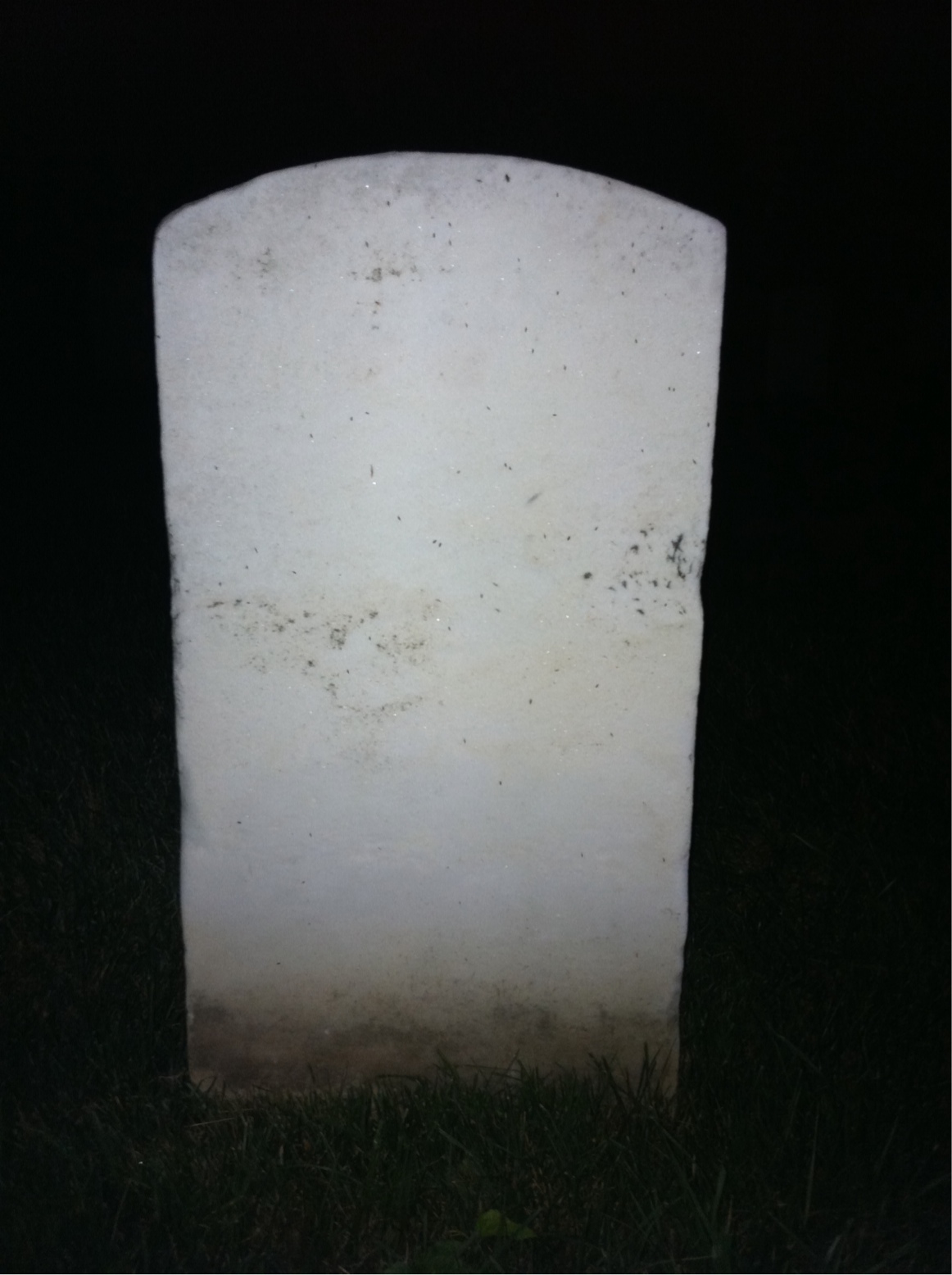Back of headstone — Joe Atchley