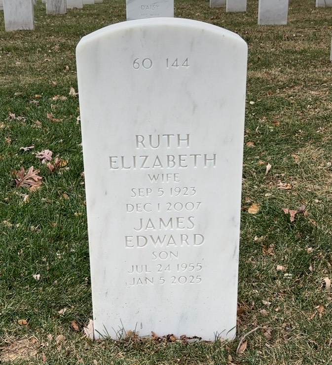 Back of headstone — Fred Weiderhold