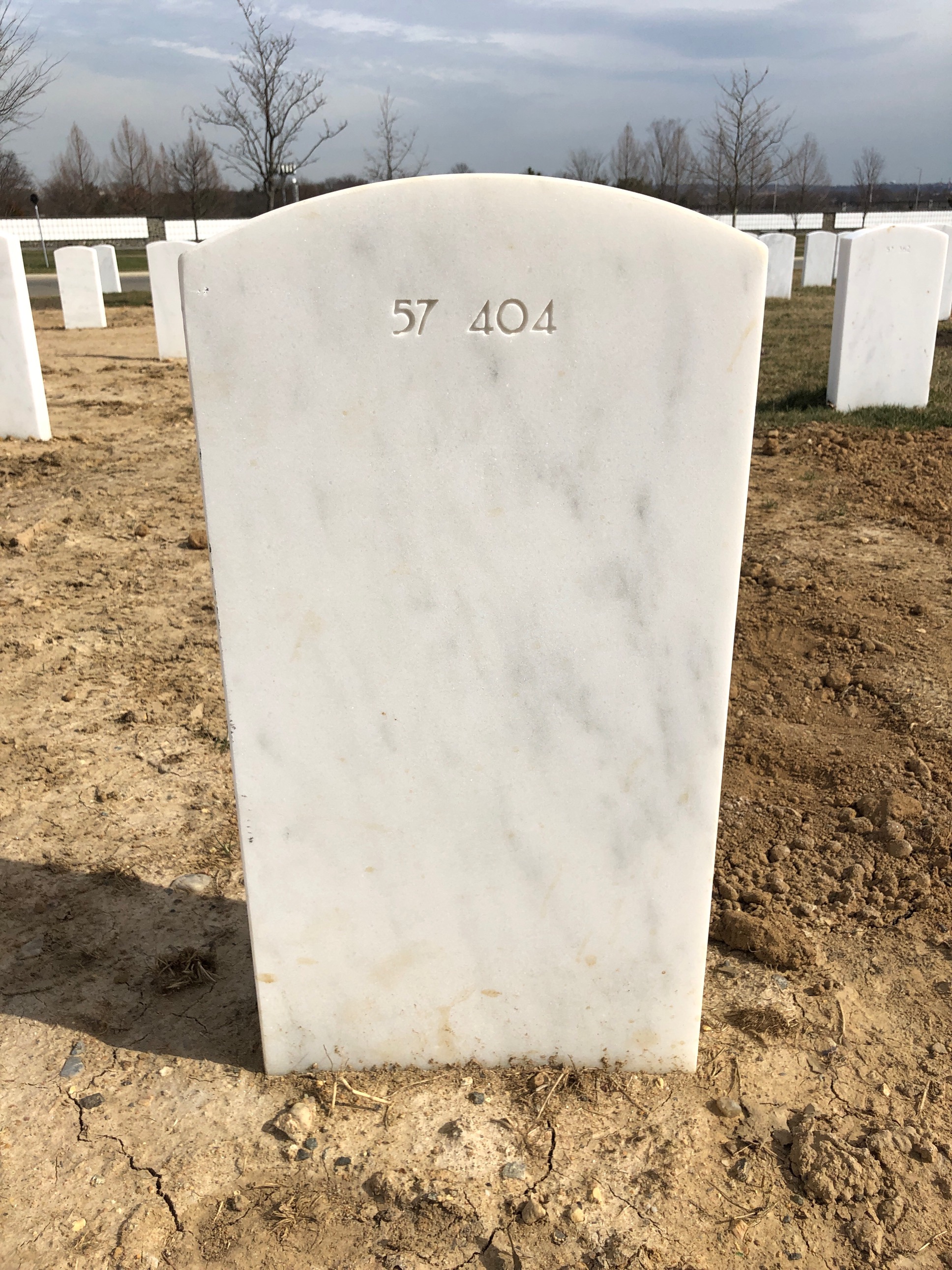 Back of headstone — William C Hudson