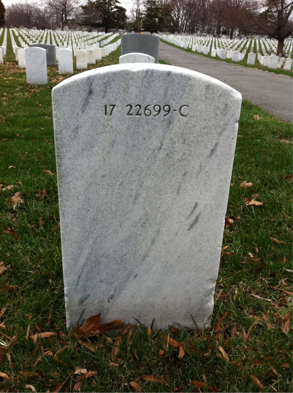 Back of headstone — Joseph Baker